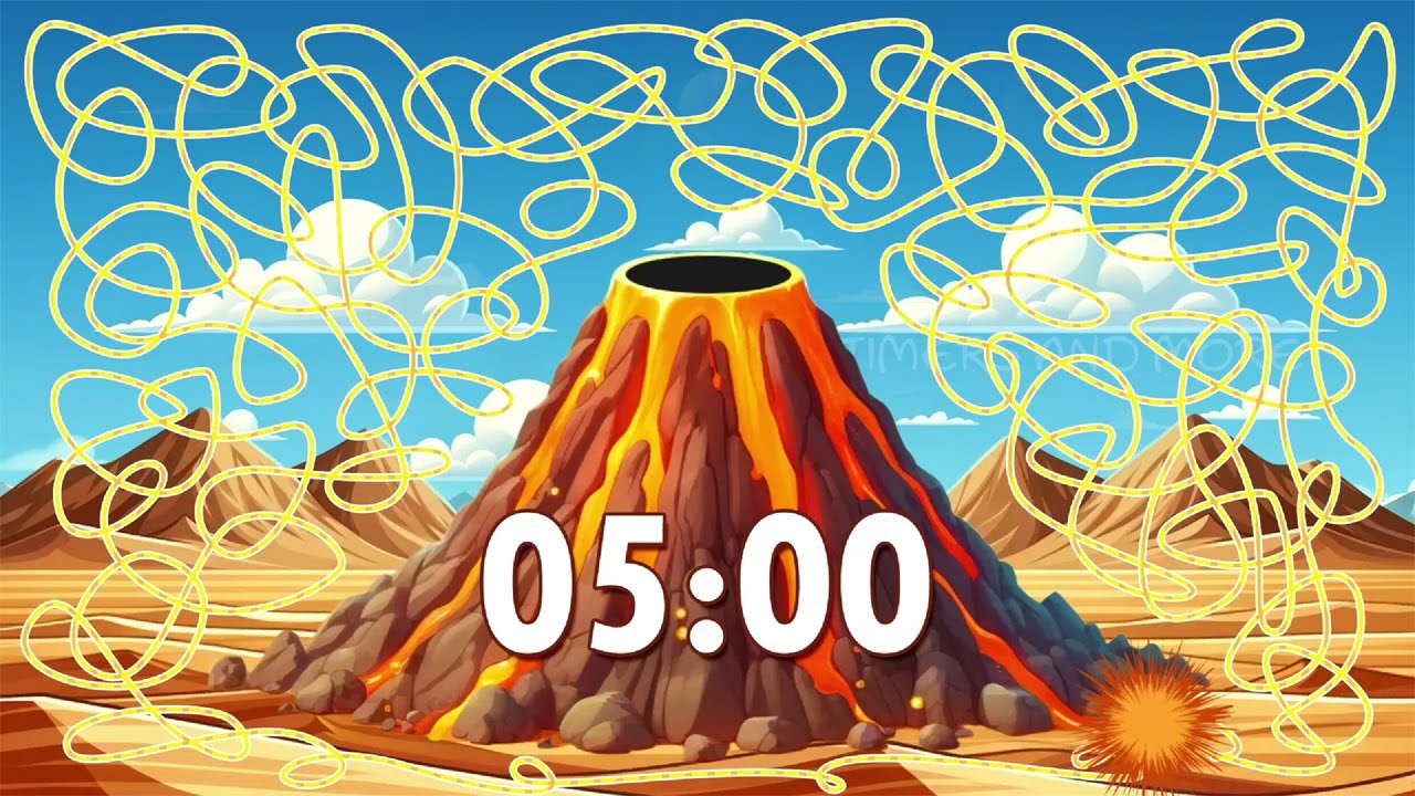 5-Minute Volcano Timer with Confetti Eruption 🌋💣