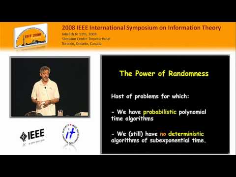 Avi Wigderson - Randomness - A Computational Complexity View