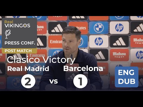 VICTORY Real Madrid 2-1 Barcelona Clasico - Engish Dub Post-Match Press Conference La Liga  25/26