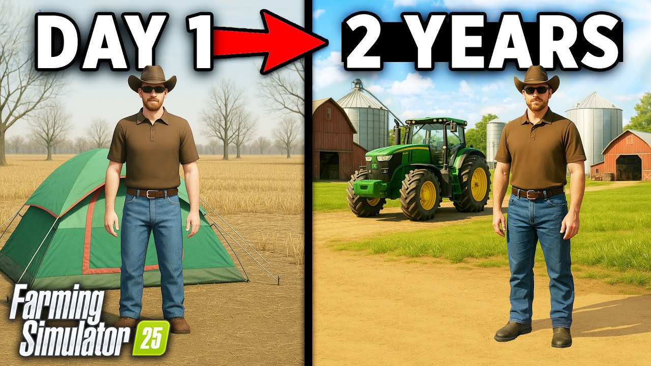 Can I Build a Farming Empire from Nothing?  "Rags to Riches" CHALLENGE! Farming Simulator 25