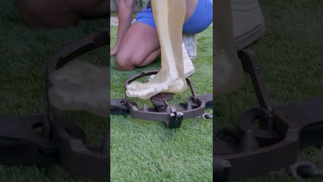 Bear Trap vs Leg 🩹 #Shorts