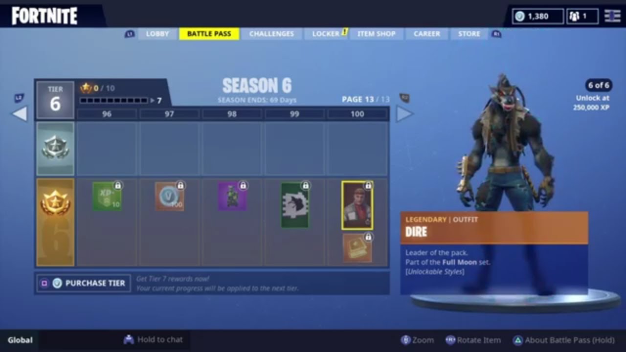 Fortnite S6 Battle Pass Rewards Showcase 🎮