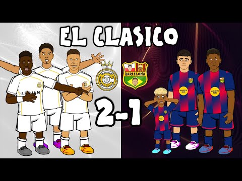 EL CLASICO! Real Madrid 2-1 FC Barcelona⚽ FIGHT! (Bellingham Mbappe Goals Highlights La Liga)