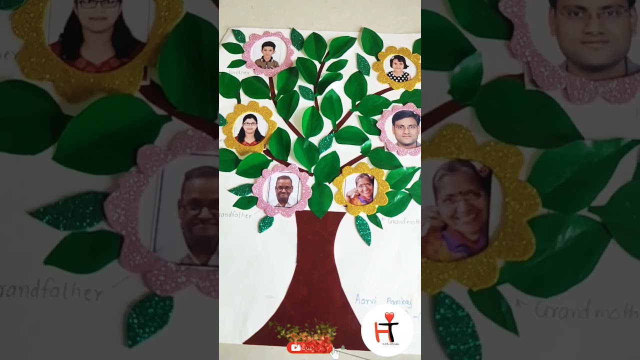 Creative Family Tree Project 🌳 | Fun Art & Craft Ideas for Family School Projects