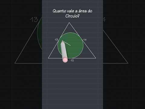 Cálculo da área de um círculo inscrito em um triângulo #matematica #geometria