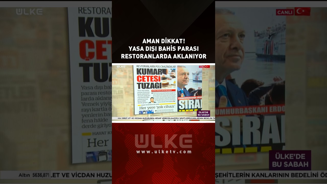 Dikkat! Yasa Dışı Bahis Paraları Restoranlarda Aklanıyor 🚨