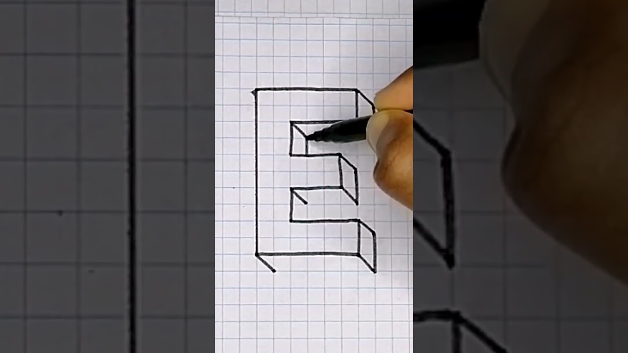 Draw a 3D Letter E π¨
