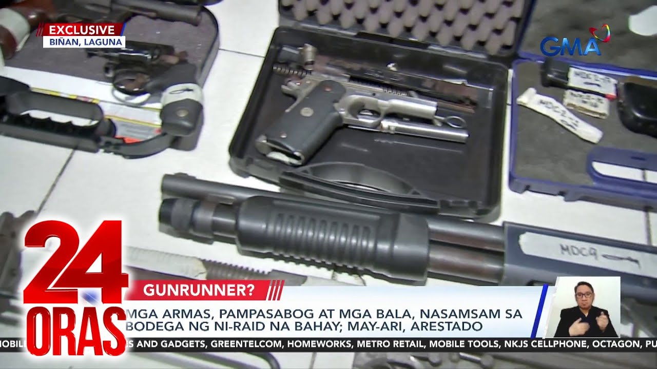 Nasamsam na mga armas, pampasabog, at bala sa bodega ng ni-raid na bahay; may-ari, arestado