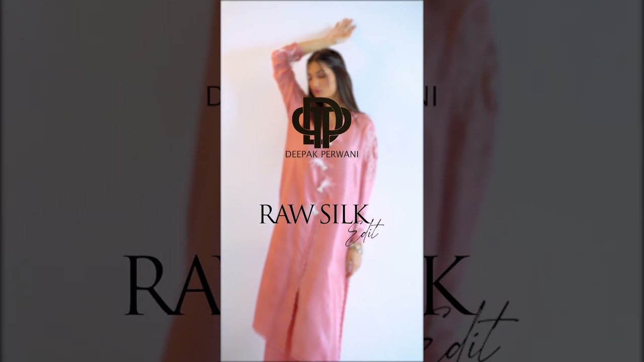 Deepak Perwani's Raw Silk '23 Collection: Elegant Salmon Rose Pink Two-Piece ✨