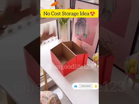 Best no Cost Storage Solution 😍 Shoe Box Refuse Idea 😱 #shorts