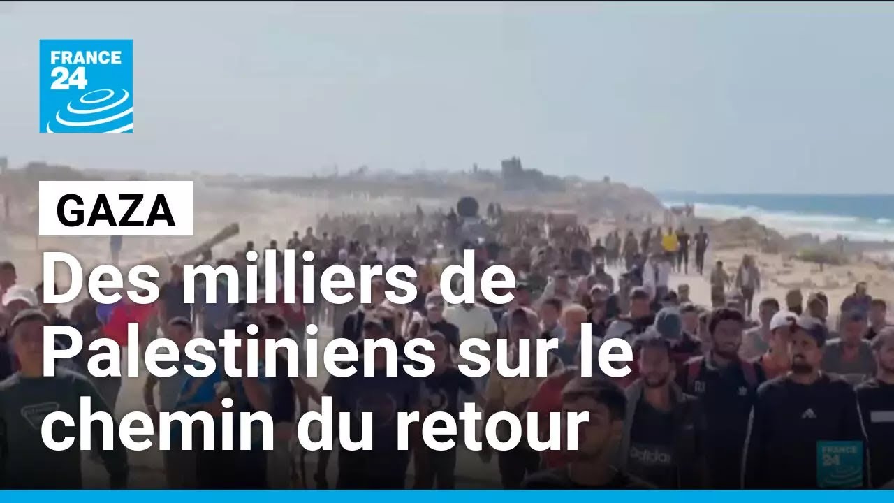 Après le cessez-le-feu à Gaza, des dizaines de milliers de Palestiniens sur le chemin du retour