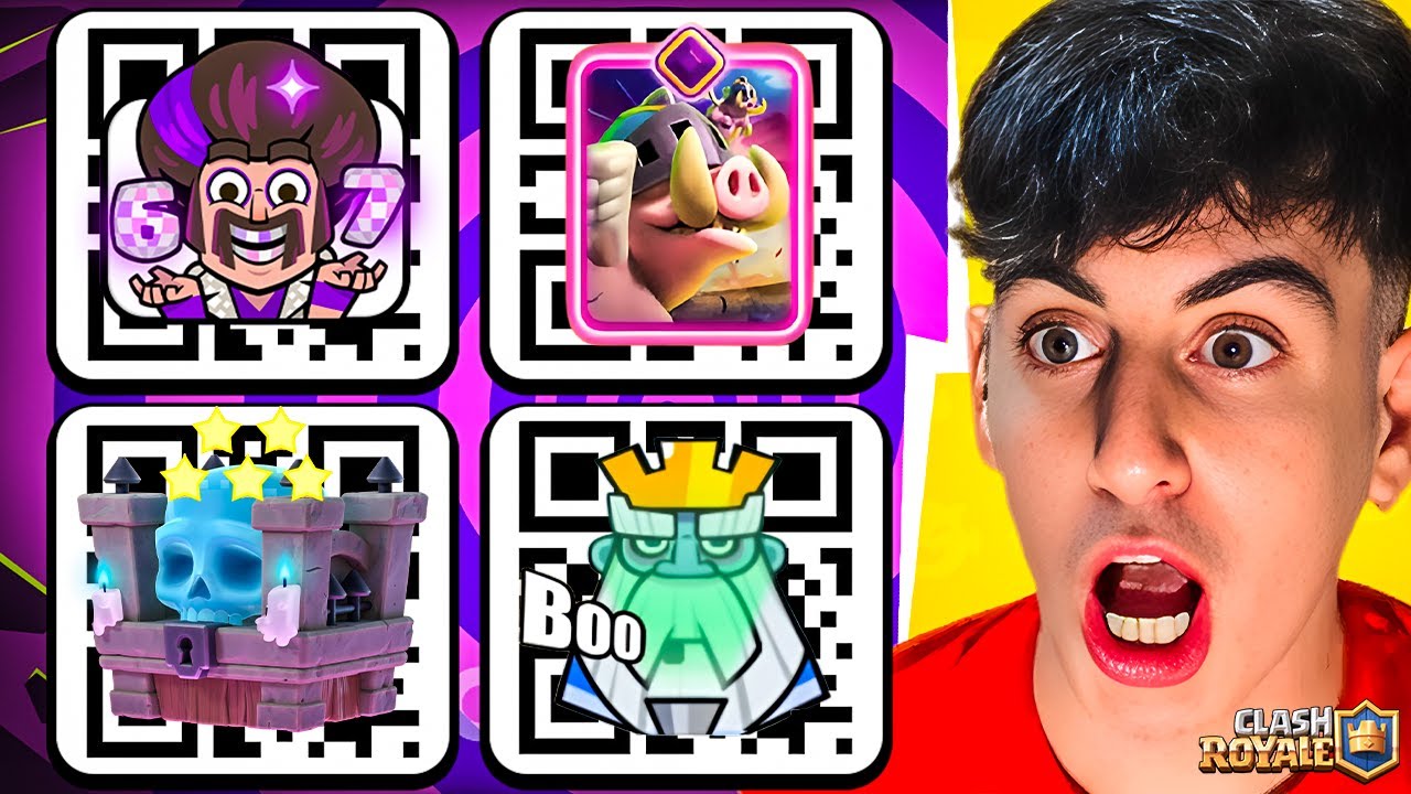 8 🔥 8 Nuevos Códigos QR Gratis en Clash Royale ¡Consigue Emoticonos y Fragmentos! 🎮
