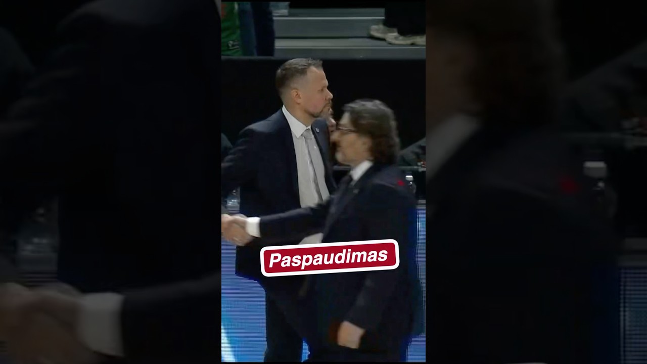Ryto ir Žalgirio trenerių rankos paspaudimas – draugiškas susitikimas #LKL 🤝