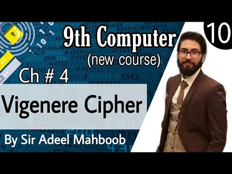 Vigenere Cipher in hindi/urdu | 9th computer new book chapter 4