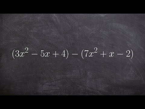 Overview subtracting polynomials teacher explains how to