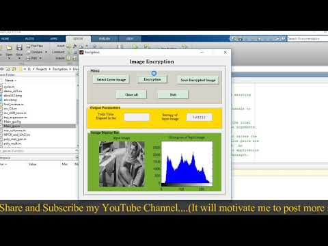 MATLAB code of image encryption using AES