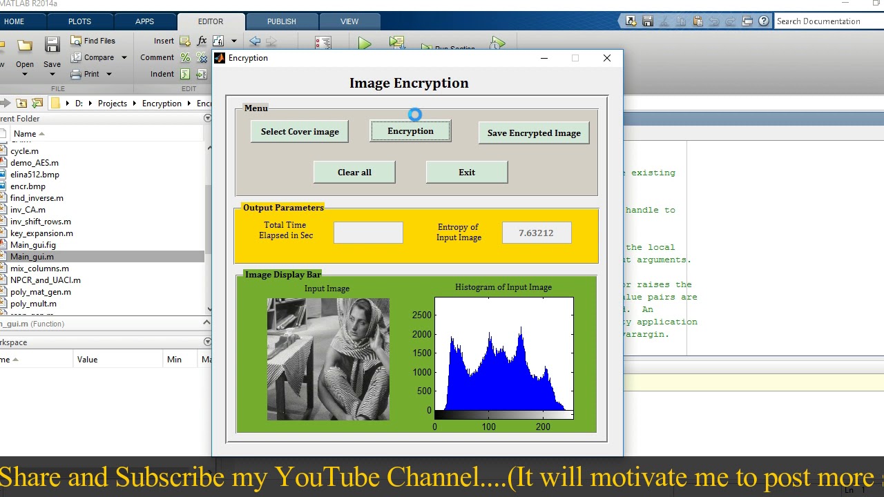 MATLAB Implementation of AES Encryption and Decryption for Images