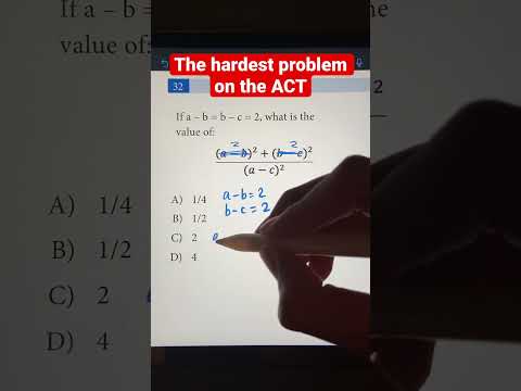 The Hardest Problem on the ACT | Math Algebra Problem w/ JusticeTheTutor #shorts #math #mathematics