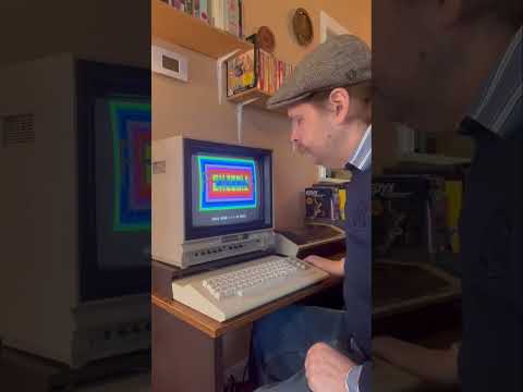 Making a card with The Print Shop for Commodore 64 and MPS 801 dot matrix printer #retrocomputing