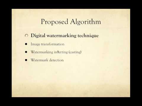 Digital Watermarking Presentation