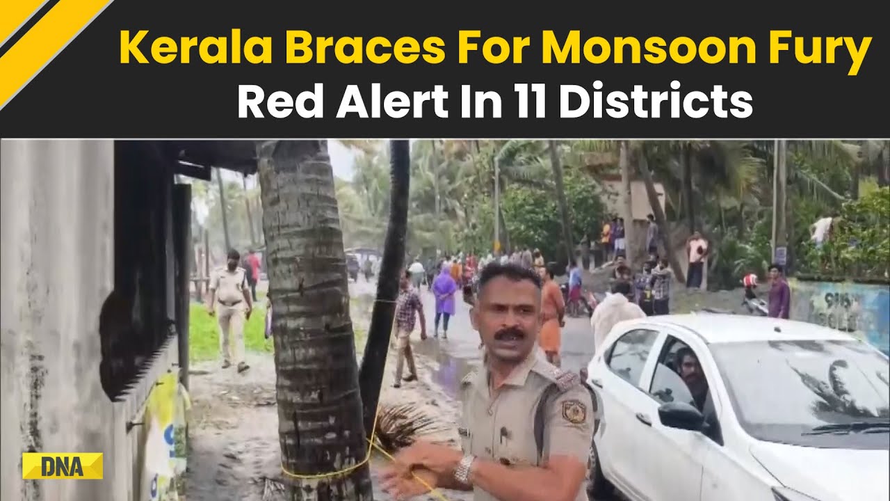 Kerala Continues to Receive Heavy Monsoon Rains with Red and Orange Alerts Issued