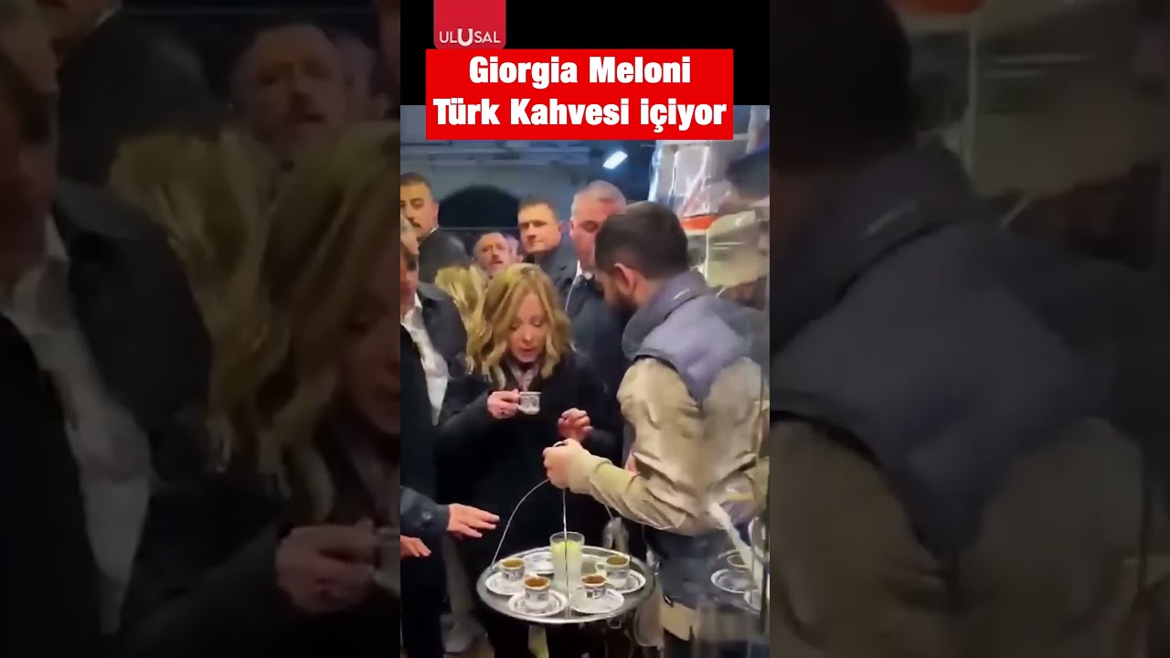 İtalya Başbakanı Giorgia Meloni Türk Kahvesi İçiyor 🇹🇷