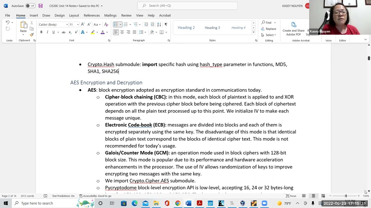 CIS30C Unit 14: Python Cryptography & Encryption 🔐
