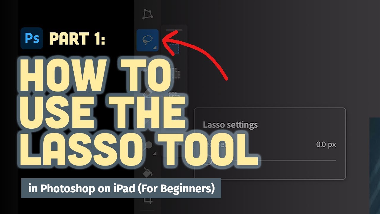 Lasso Tool in Photoshop iPad Pro for Beginners ✂️