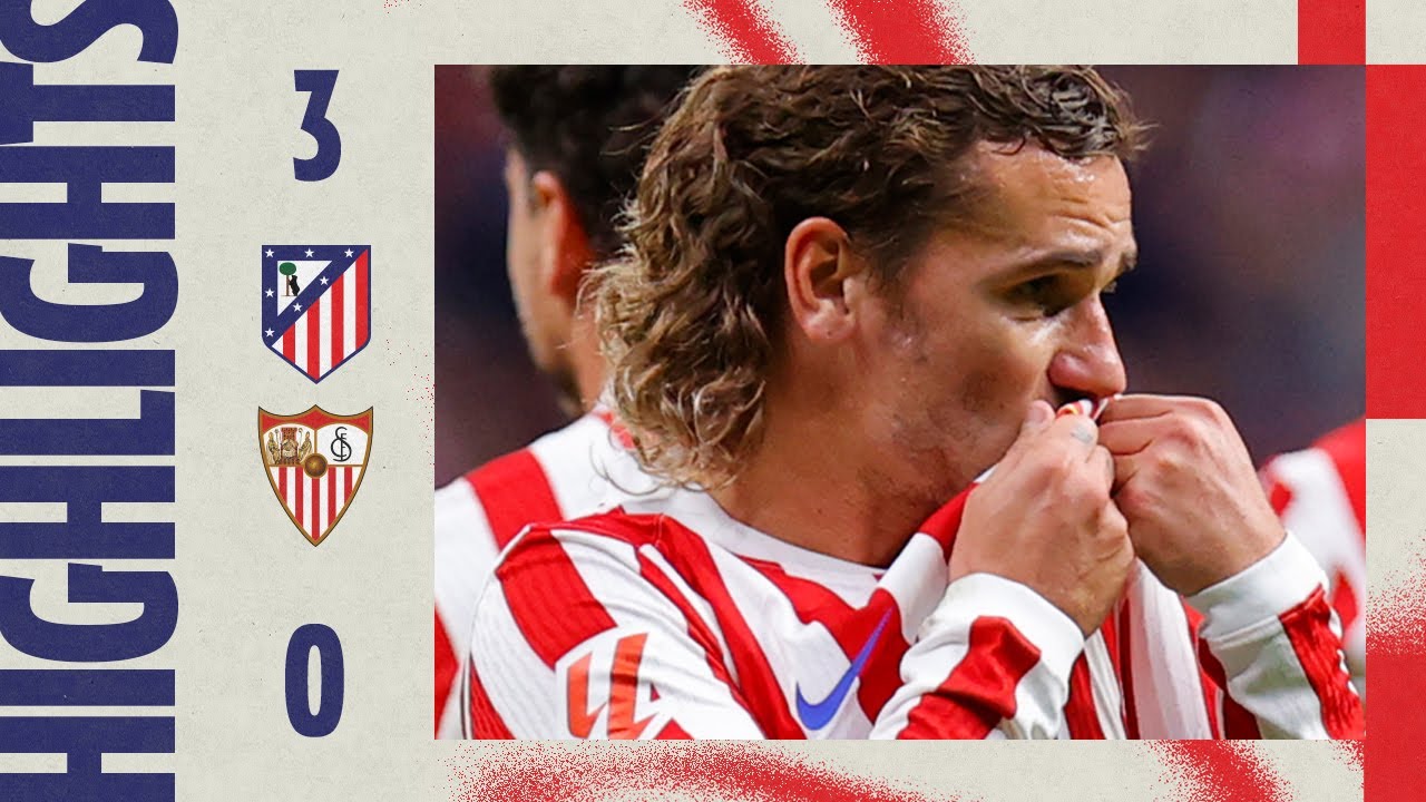 Atlético Madrid Dominates Sevilla 3-0 | Goals by Julián Alvarez, Almada & Griezmann ⚽ | LaLiga MD11 Highlights