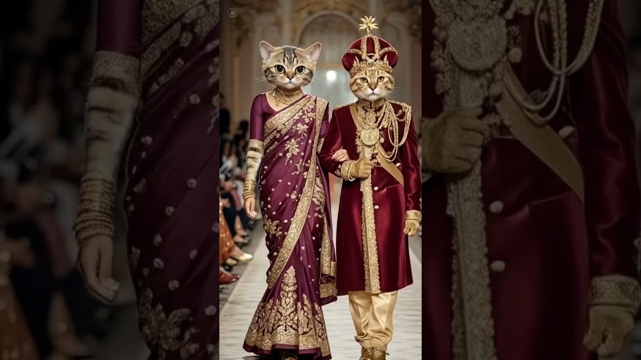 Adorable Bridal Cats in Traditional Indian Dresses 😻 | Cute Couple Cats Compilation