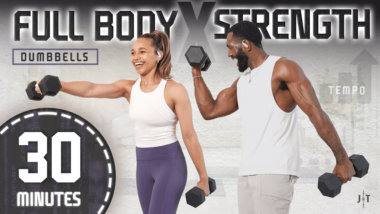 30-Min Full Body Dumbbell Workout for Strength 💪