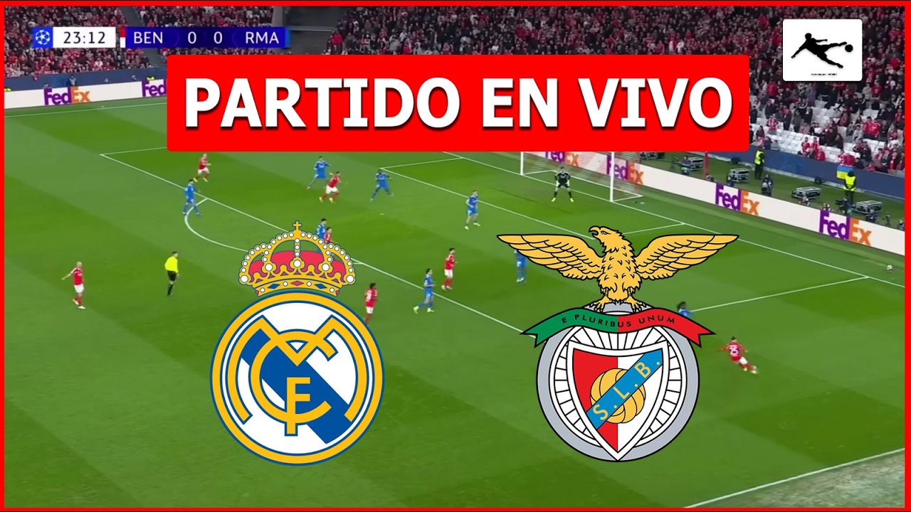 Real Madrid vs Benfica en Vivo ⚽ ¿Juega Mbappé?