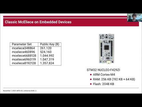 Classic McEliece Implementation with Low Memory Footprint