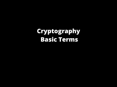 Cryptography Basic Terms
