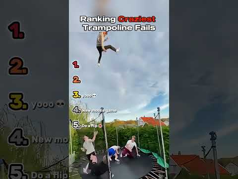Ranking CRAZIEST Trampoline Fails ๐ญ๐ #shorts