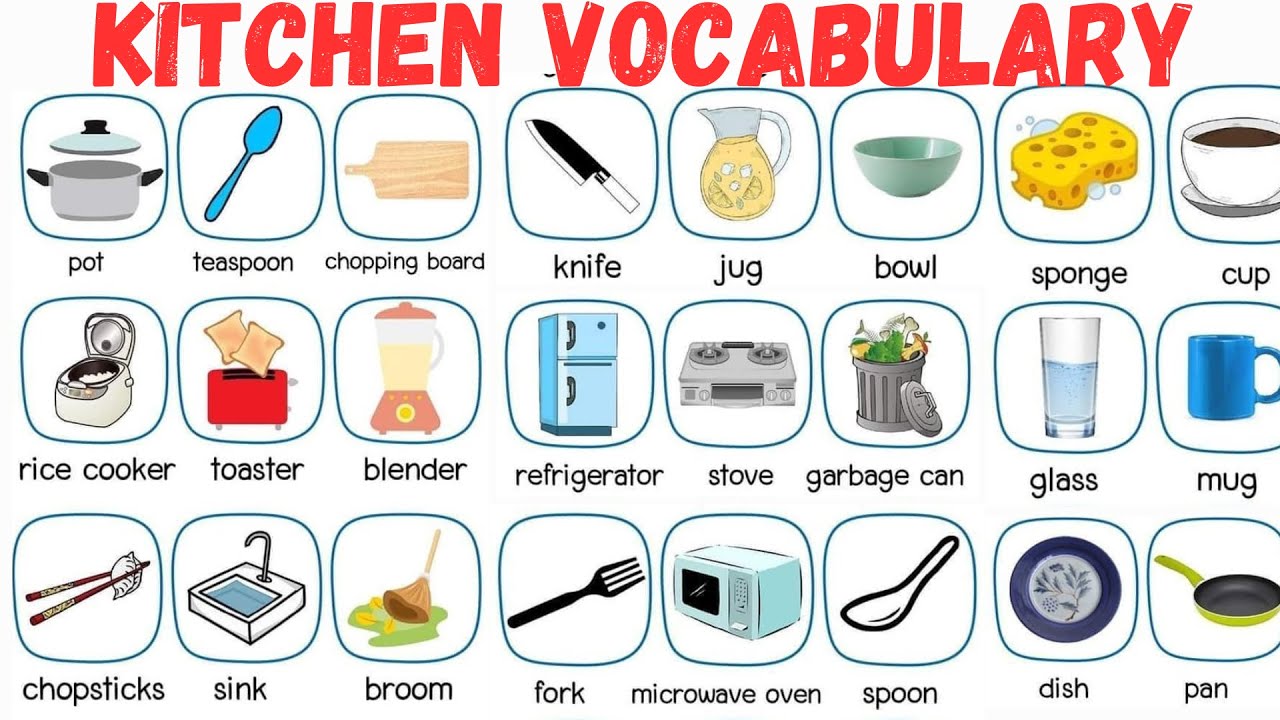 Essential Kitchen Vocabulary: Names & Pictures of Utensils 🍽️