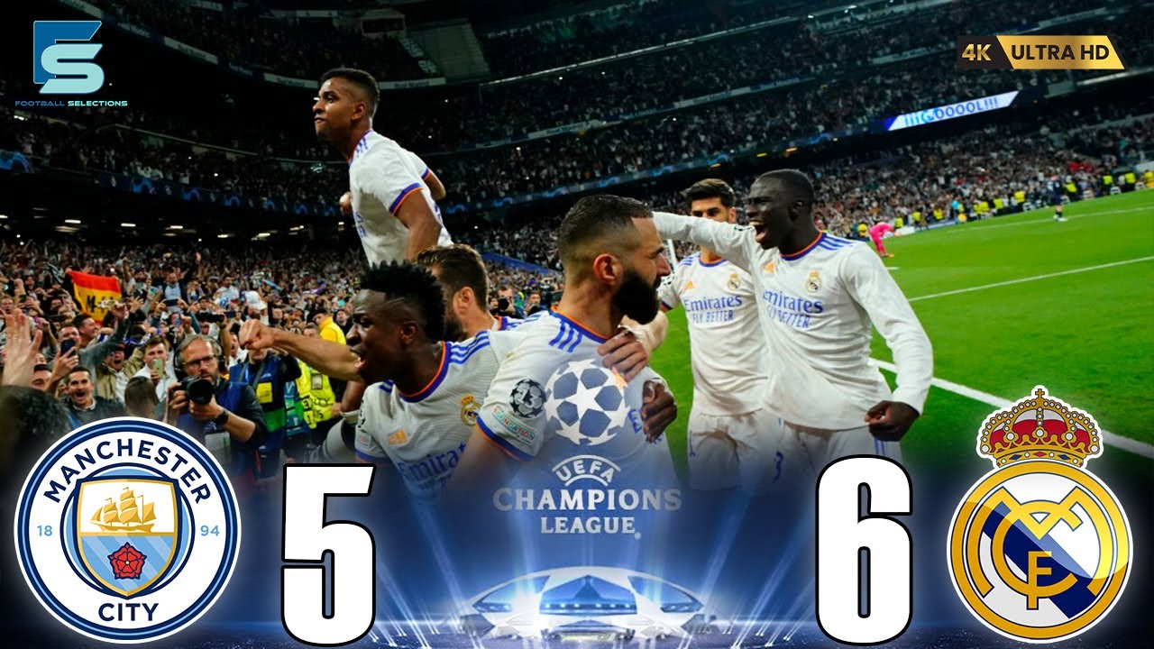 ريمونتادا تاريخية: مانشستر سيتي 6-5 ريال مدريد 🔥