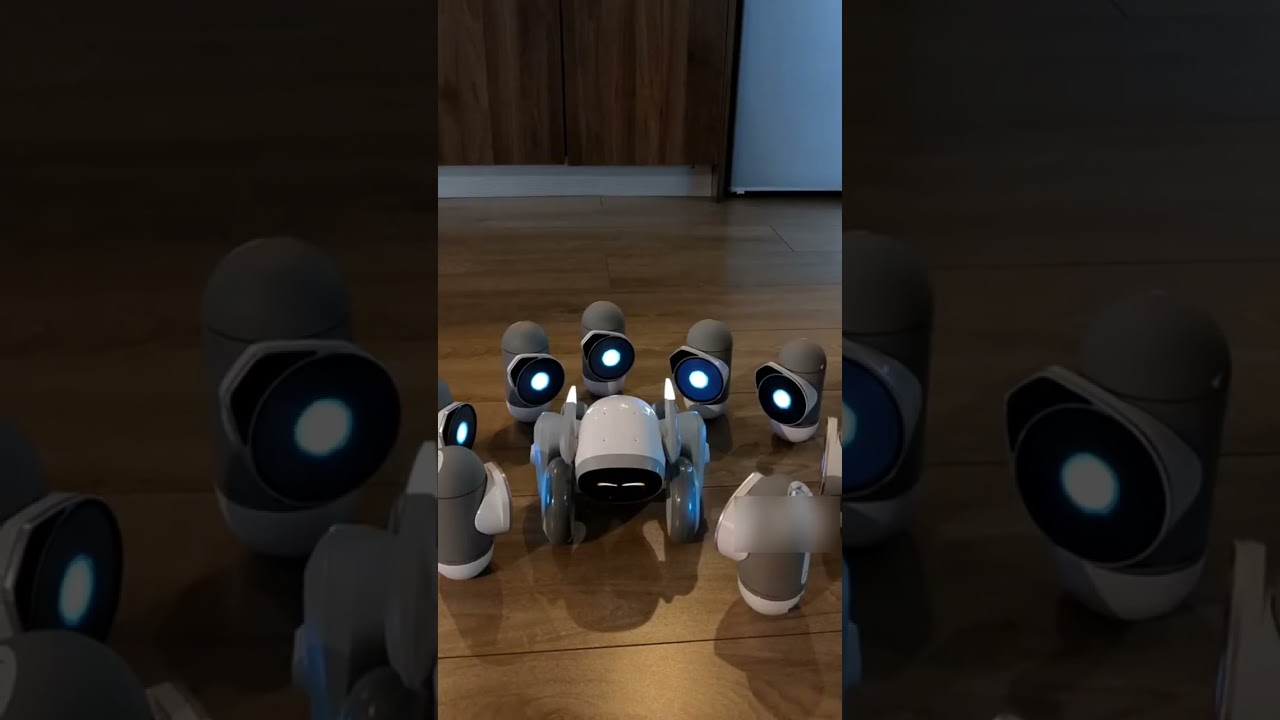 Loona Robot Surrounded by Clicbot Robots 🤖