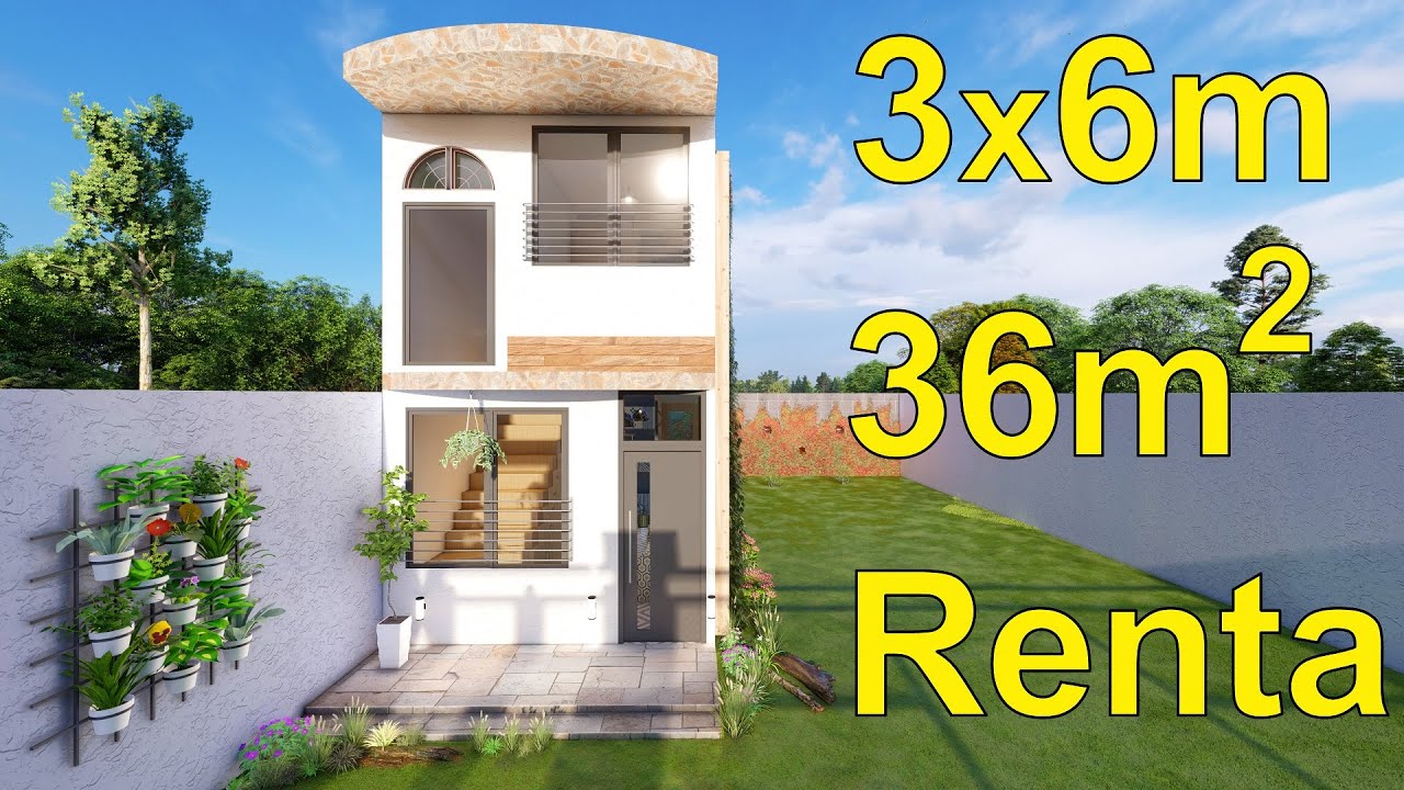 Plano de Casa Pequeña de 3x6 metros 👌💰 Cuartos para Rentar