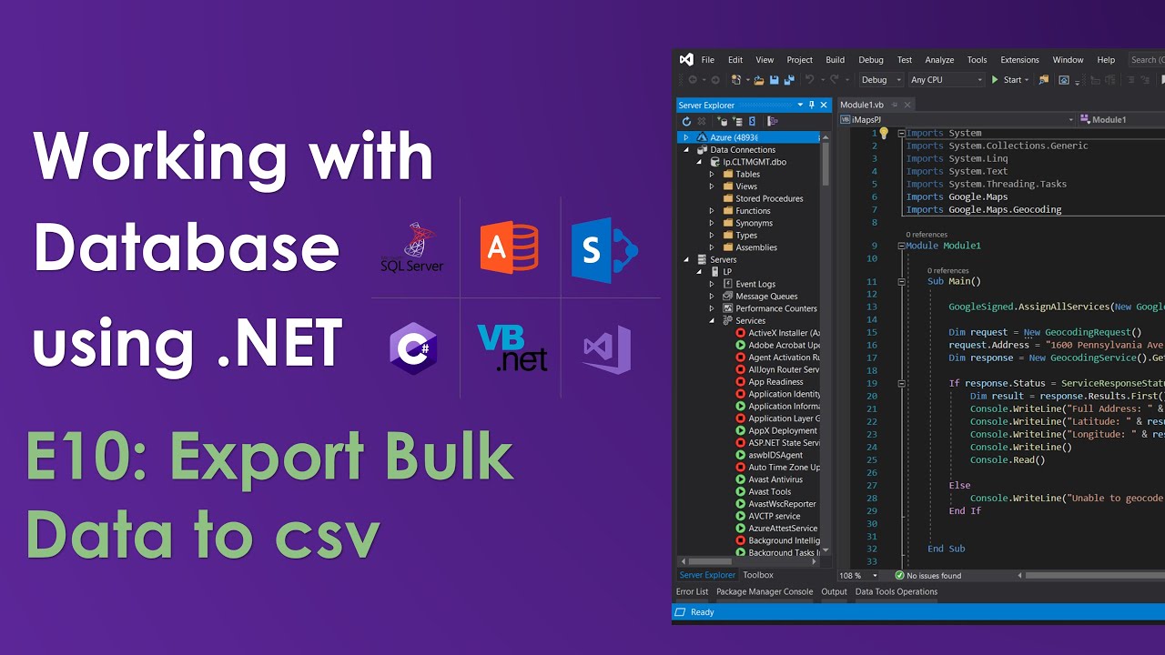 Export Bulk Data to CSV with OLEDB in .NET