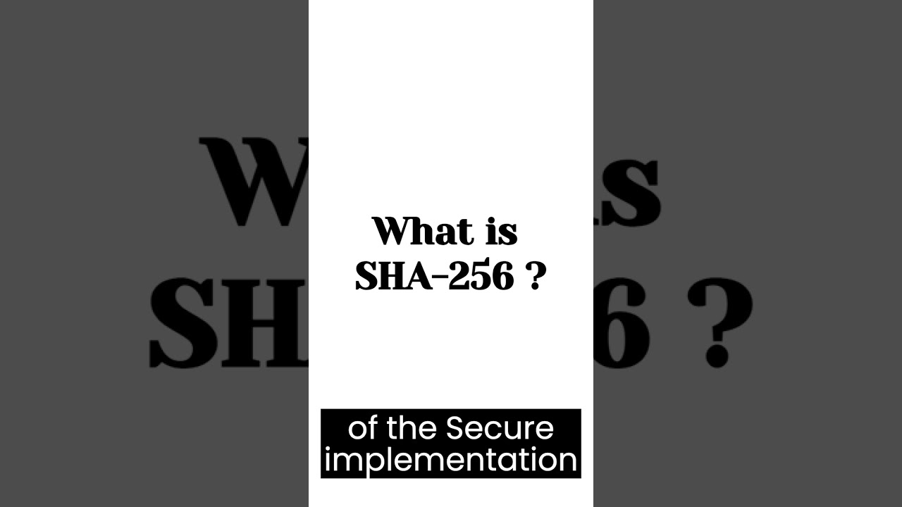 What is SHA-256? 🔐