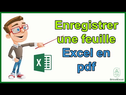 Comment enregistrer une feuille excel en pdf