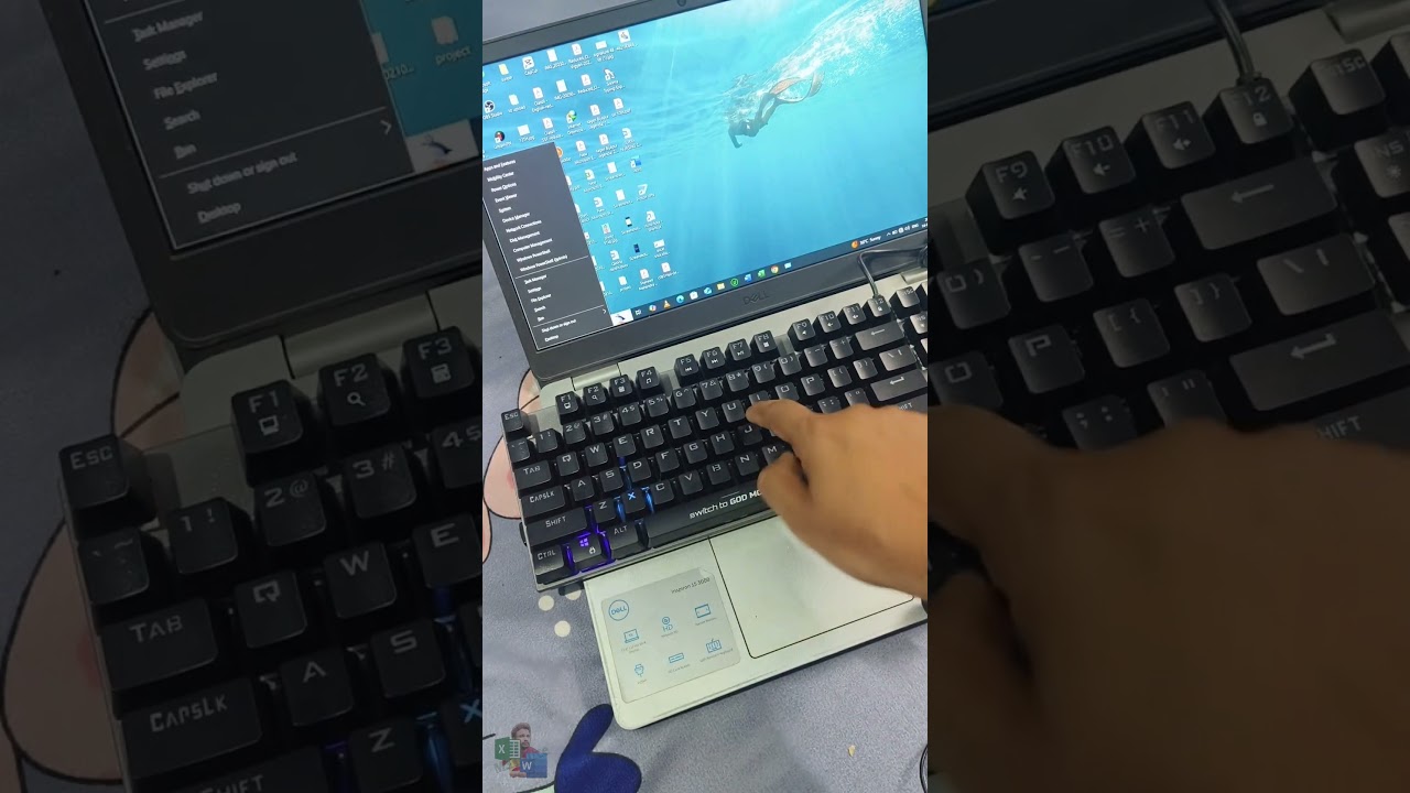 Quick Windows Shutdown Using Keyboard Shortcut (Windows + X, U, U)
