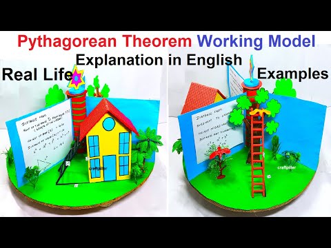 Pythagorean theorem working model explanation in English in real life examples | craftpiller