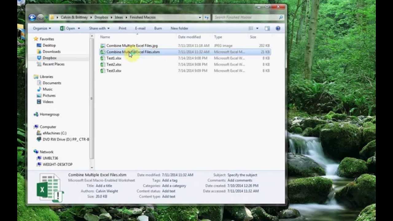 Merge Multiple Excel Files into One Sheet 📊