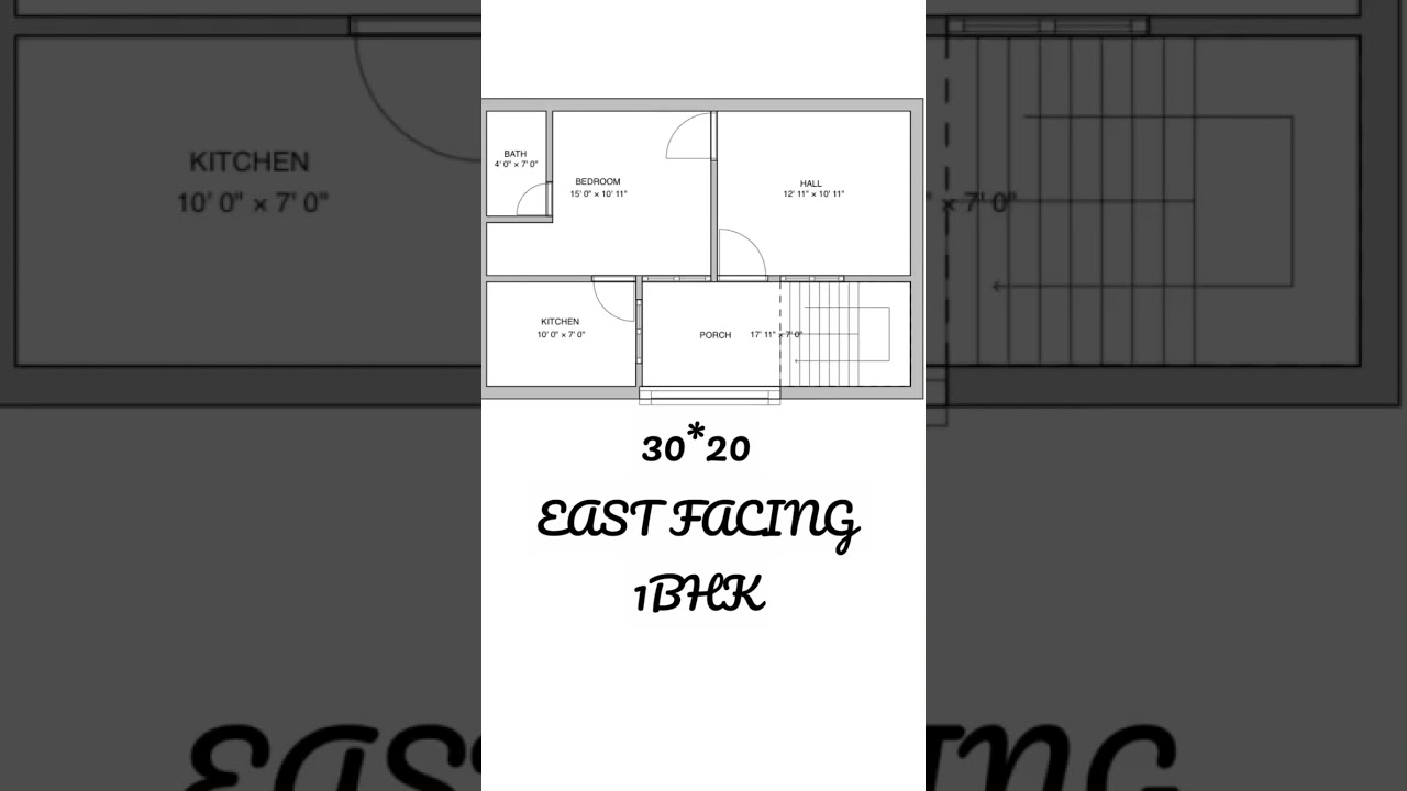 30x20 East-Facing House Plan 🏡