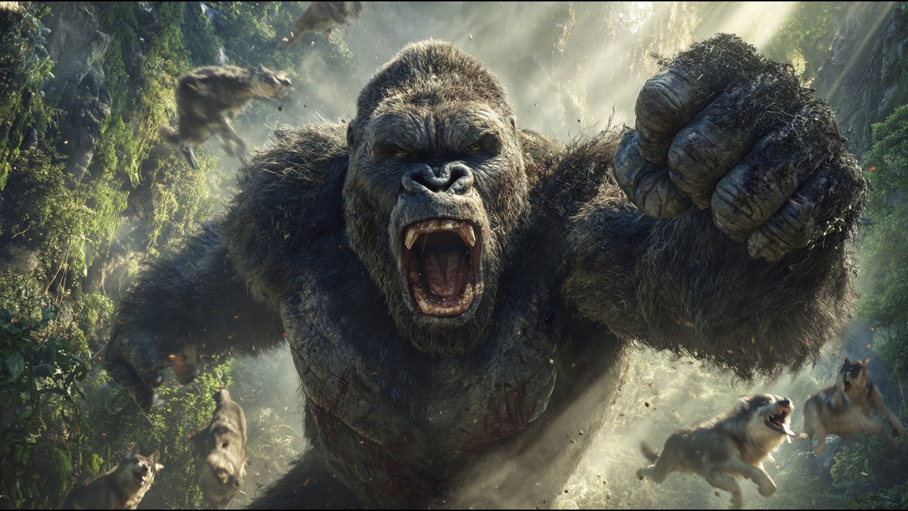 【2026 Newest Movie】Boy Adopted by Giant Gorilla, Expedition Team Attacked by Beasts, Kong Defends!💀