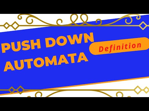 Definition of Push Down Automata (PDA) |Formal Languages and Automata Theory| Learning Waves & Ways
