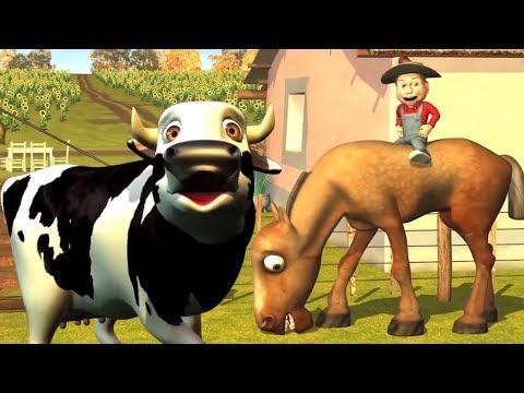 A Vaca Maru | Canções de Fazenda 3D para Crianças 🐄