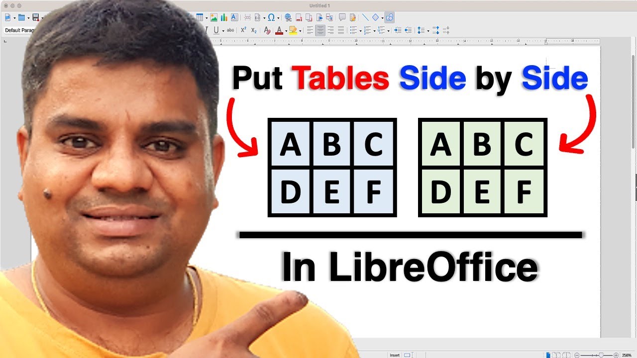 Side-by-Side Tables in LibreOffice Writer 📊